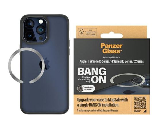 PanzerGlass Bang ON Magsafe Compatibility Ring for iPhone 12 | 13 | 14 | 15 1189