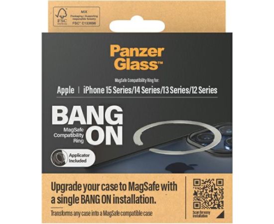 PanzerGlass Bang ON Magsafe Compatibility Ring for iPhone 12 | 13 | 14 | 15 1189