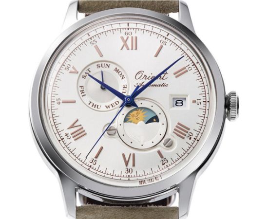 Watch Orient Classic Bambino 2nd Generation Version9 Sun & Moon Automatic RA-AK0808S30B Limited Edition 9500pcs Rokas pulksteņi 