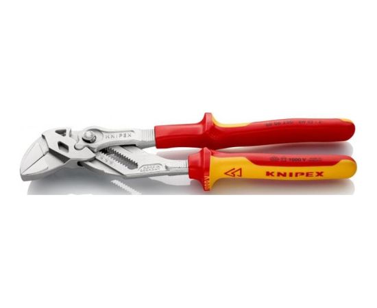 KNIPEX pliers wrench 86 06 250, VDE-insulated (red/yellow, length 250mm, 19-fold adjustable)