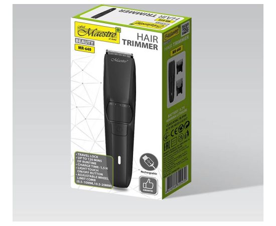 Trymer do włosów USB MAESTRO MR-640 Matu, Bārdas, Ķermeņa trimmeri