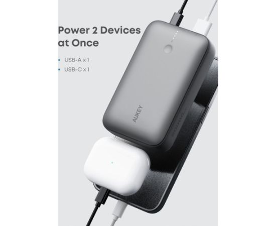 AUKEY PB-Y57 Spark Mini 20000 Compact Fast Charging Power Bank Available In Grey And White