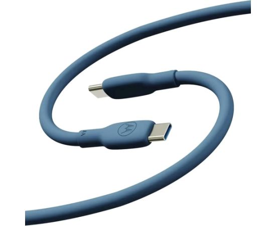 Motorola Silicone cable USB-C to USB-C 2m, 5A Blue
