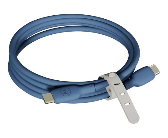 Motorola Silicone cable USB-C to USB-C 2m, 5A Blue