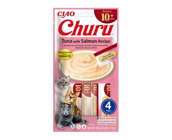 INABA CAT CHURU SENIOR TUNA WITH SALMON przysmak dla kota 4x14g (56g)