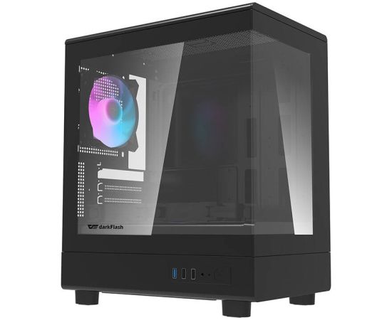Darkflash DB330M computer case + 3 aRGB fans (black)