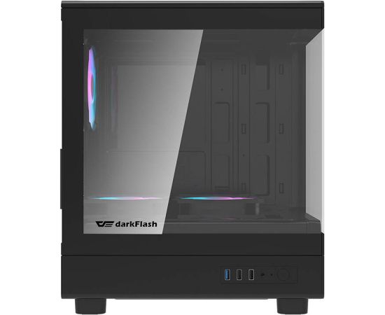 Darkflash DB330M computer case + 3 aRGB fans (black)