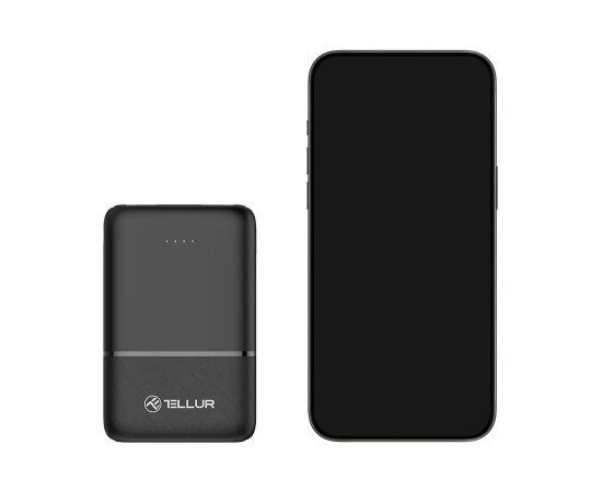 Tellur 5000mAh power bank 2xUSB+USB-C+MicroUSB black