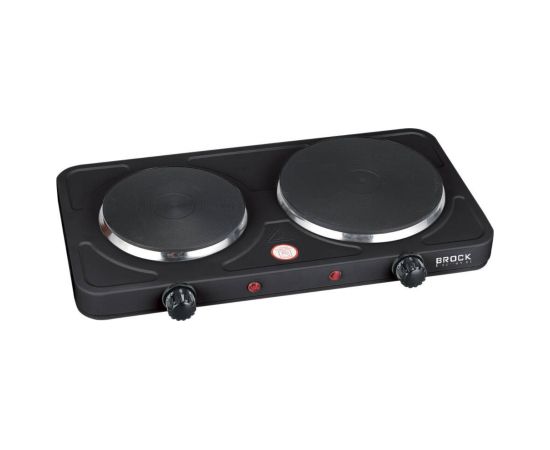Двухконфорочная электрическая плита BROCK EP 200 BK, 2500 Вт