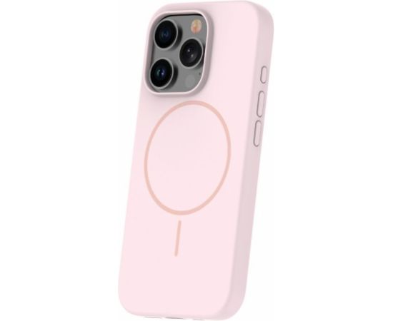 iLike Apple  iPhone 16 Pro Max Soft Touch Silicone case With Magnetic Light Pink