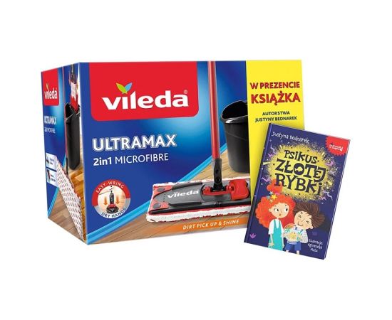 Mop i wiaderko Vileda Ultramax BOX + książka dla dzieci „Psikus złotej rybki”