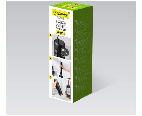 Korkociąg do wina elektryczny USB MAESTRO MR-1622