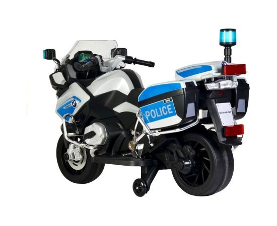 Lean Cars BMW Police Motorcycle Silver - Electric Ride On Motorbike