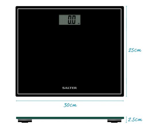 Salter 9207 BCFEU12  Compact Electronic Bathroom Scale - Black