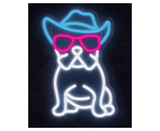 Manta SNL114MT Style Neon Lights Bulldog Dog With Glasses