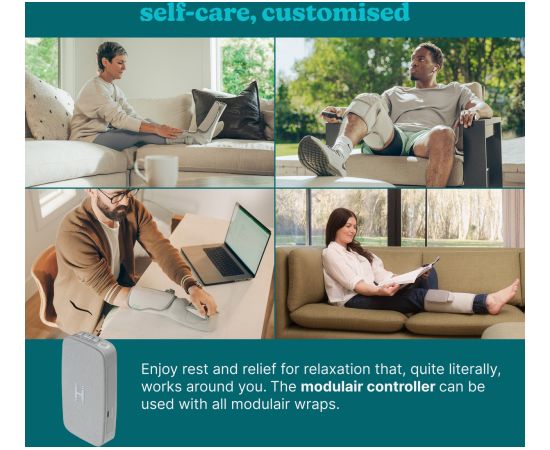 Homedics SR-CMXK10HBND Modulair Compression System Knee Wrap + Controller