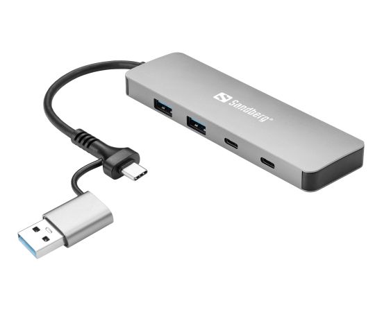 Sandberg 136-64 USB-C/A to 2xUSB-A+2xUSB-C Hub