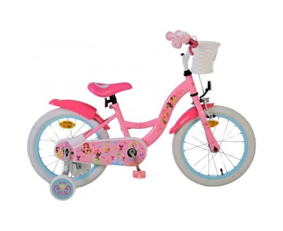 Volare Bērnu velosipēds 16 collas Disney Princess (rokas+kājas bremzes, uz 85% salikts) (4-6 gadiem) VOL21580