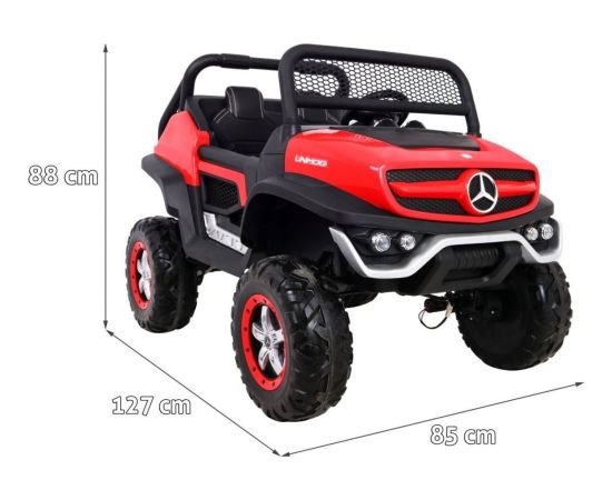 Pojazd Mercedes BENZ UNIMOG Czerwony