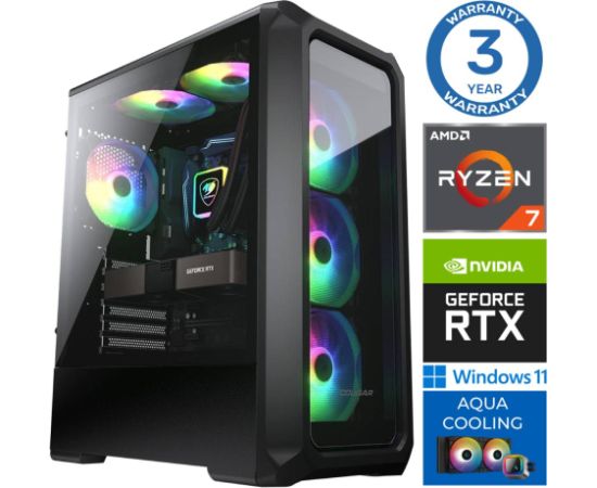 INTOP AQUA Ryzen 7 7700X 32GB DDR5 500SSD M.2 NVME+2TB RTX4060 8GB WIN11