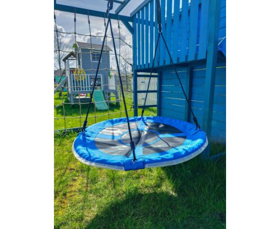 Šūpoles ar LED “Stārķa ligzda”, 100 cm, zilas Cадовые качели