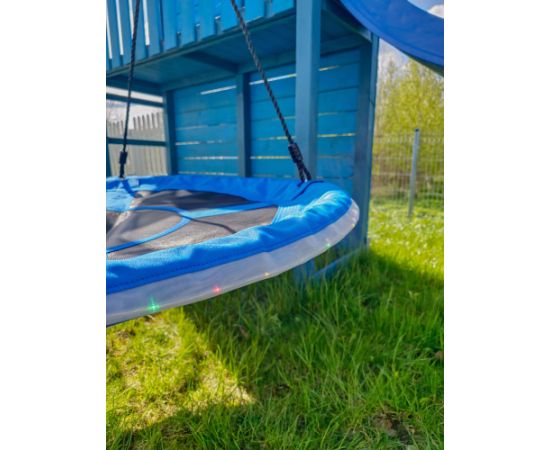 Šūpoles ar LED “Stārķa ligzda”, 100 cm, zilas Cадовые качели