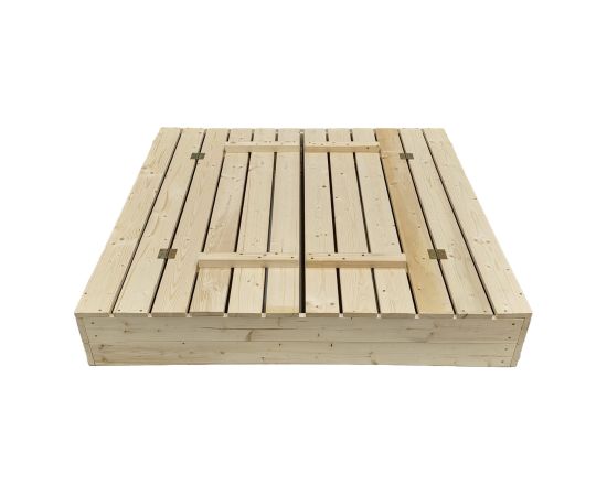 Koka smilšu kaste ar ģeotekstila paklāju Bonus Orbis, 120x120 cm, un 250kg smiltīm
