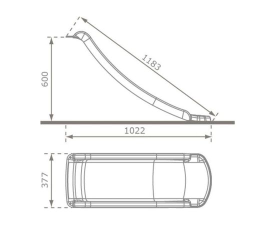 Tumši zaļš slidkalniņš, 118 cm