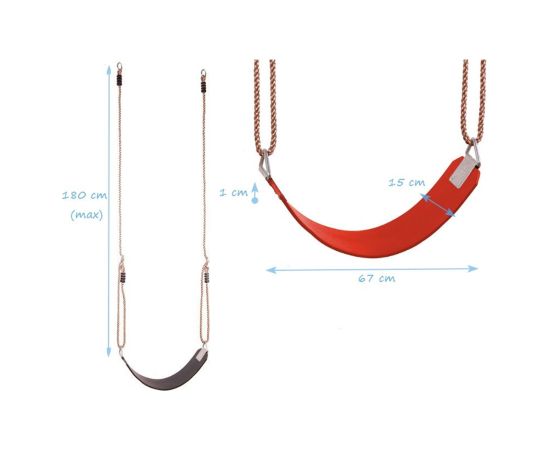 Elastīgas šūpoles (sarkanā krāsā) Детские kачели