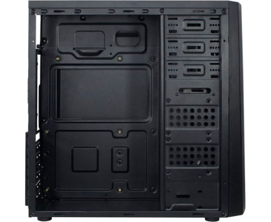 Chassis INTER-TECH B-42 Black Midi Tower, ATX, 2xUSB2.0, Blue LED strip, PSU optional