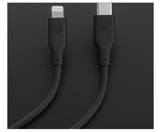 Evelatus SoftPower MFI Кабель USB-C на Lightning 1.2M 60W 3A Силикон Черный