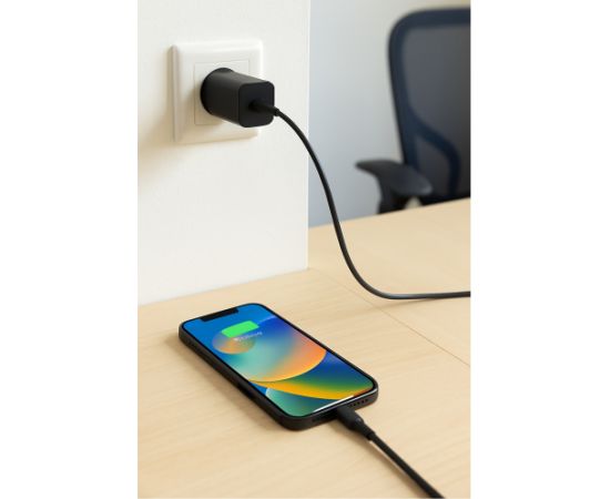Evelatus SoftPower MFI Кабель USB-C на Lightning 1.2M 60W 3A Силикон Черный