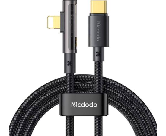 McDodo CA-3390 36W 1.2m USB-C to Lightning angle cable (black)