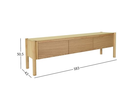 TV galds GARDENIA 183x43xH50,5cm, ozols