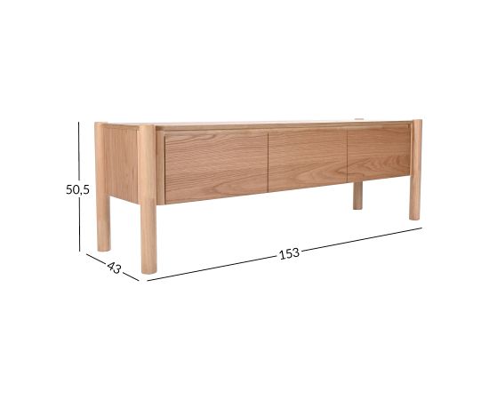 TV galds GARDENIA 153x43xH50,5cm, ozols