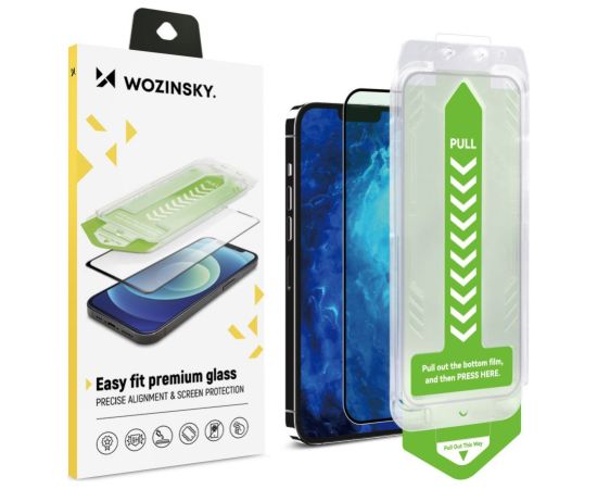 Wozinsky -  9H tempered glass with mounting frame for iPhone 13 Pro Max Wozinsky Premium Glass - black