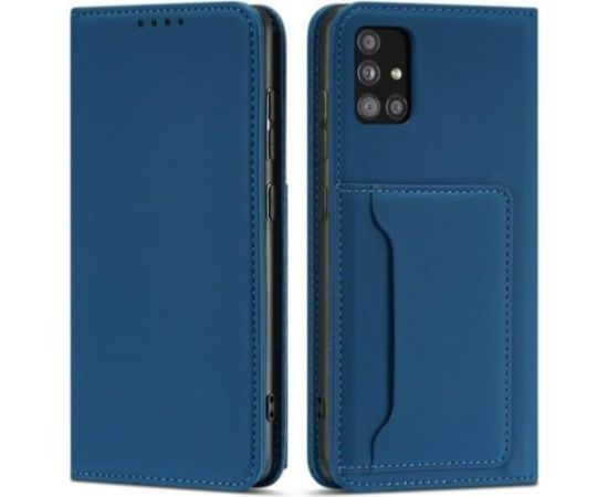 iLike Samsung  Galaxy A52 5G Pouch Wallet Card Holder Card Case Case Blue