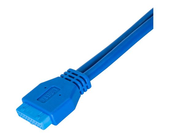 Adapteris ar kabeli Akyga AK-CA-62 2x USB A 3.0 A (f) | USB 19 pin (f) 65cm