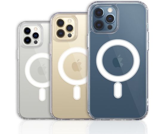 Fusion MagSafe силиконовый чехол для Apple iPhone 15 Pro прозрачный