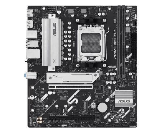 Mainboard ASUS AMD B850 SAM5 Micro-ATX Memory DDR5 Memory slots 2 1xPCI-Express 4.0 16x 1xPCI-Express 5.0 16x 2xM.2 1xHDMI 1xDisplayPort 4xUSB 2.0 4xUSB 3.2 1xPS/2 3xAudio port PRIMEB850M-K