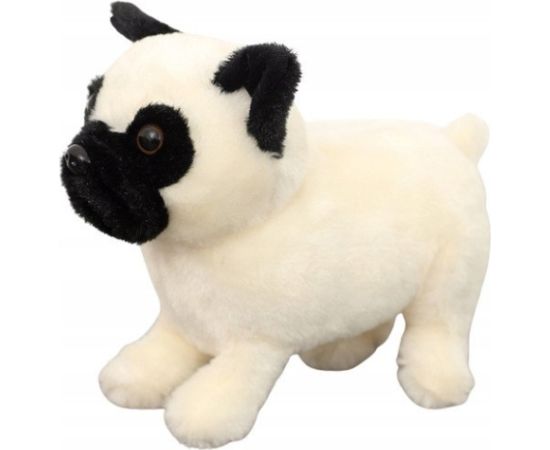 Leantoys Pluszowa Maskotka Przytulanka Pies Mops Biały 19cm