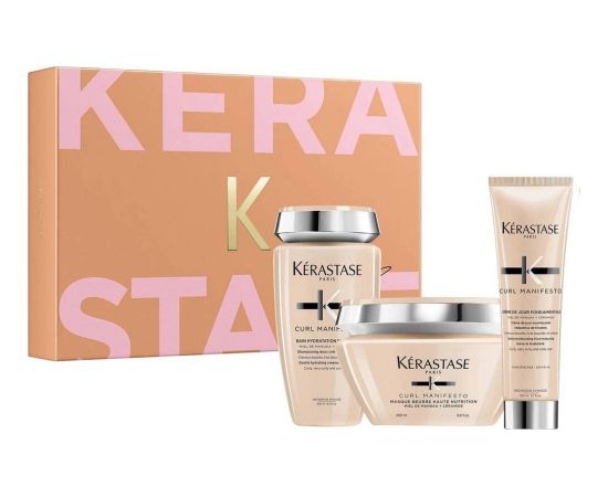 Kerastase Curl Manifesto zestaw szampon do włosów 250ml + maska do włosów 200ml + nawilżający krem do loków 150ml