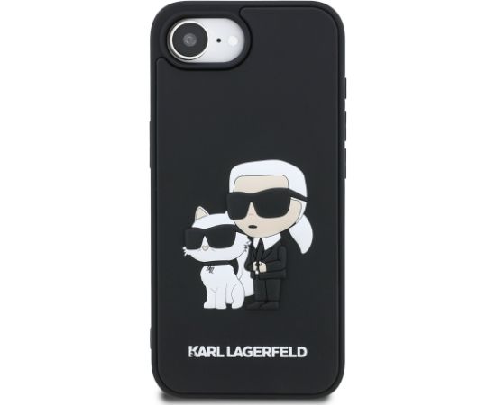Karl Lagerfeld 3D Rubber Karl and Choupette Case Aizsargapvalks priekš Apple iPhone 16e