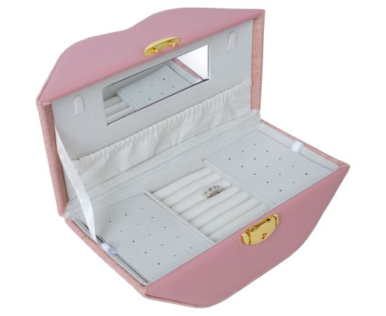 Juvelierizstrādājumu kastīte SEZANE LIPS 25x12x12,5cm, rozā