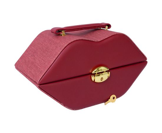 Juvelierizstrādājumu kastīte SEZANE LIPS 25x12x12,5cm, sarkana