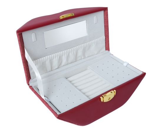Juvelierizstrādājumu kastīte SEZANE LIPS 25x12x12,5cm, sarkana