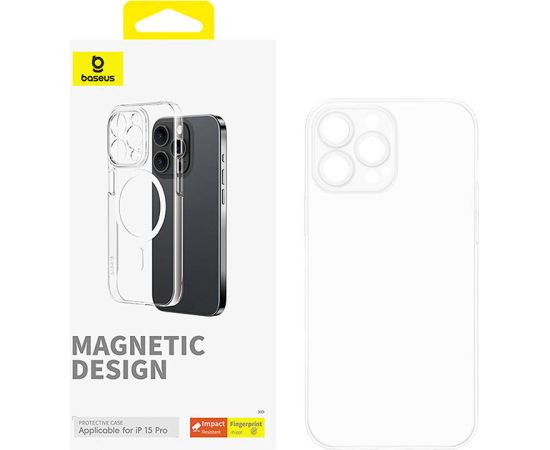 Magnētiskais telefona futrālis iPhone 15 Pro Baseus OS-Lucent Series (caurspīdīgs)