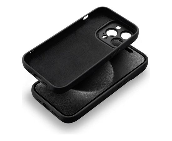 Fusion Softy izturīgs silikona aizsargapvalks Apple iPhone 15 melns