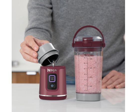 Ninja BC151EUCR pārnēsājams kokteiļu blenderis 0.5L sarkans