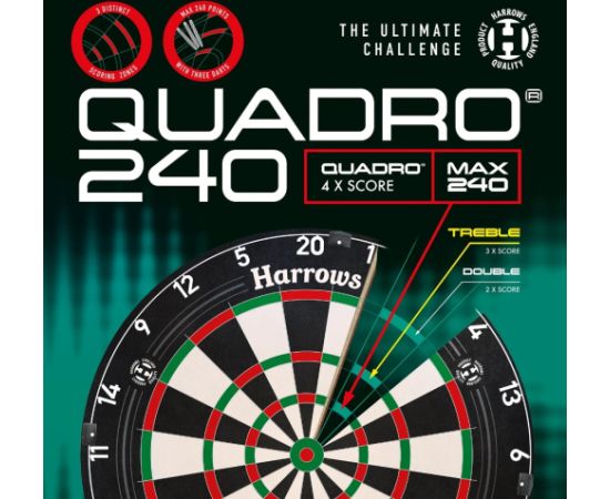 Šautriņu dēlis  HARROWS QUADRO 240